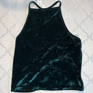 Velvet cropped tank, never worn!